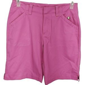 Women's PGA TOUR Pink Golf Shorts Size‎ 6 Flat Front Polyester Pockets